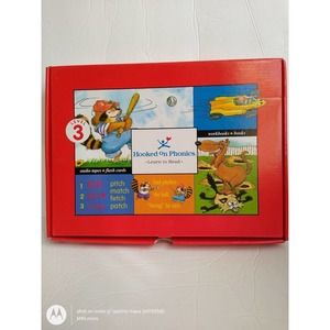 NIB Hooked on Phonics box set Learn To Read level 3 books cassettes flash cards